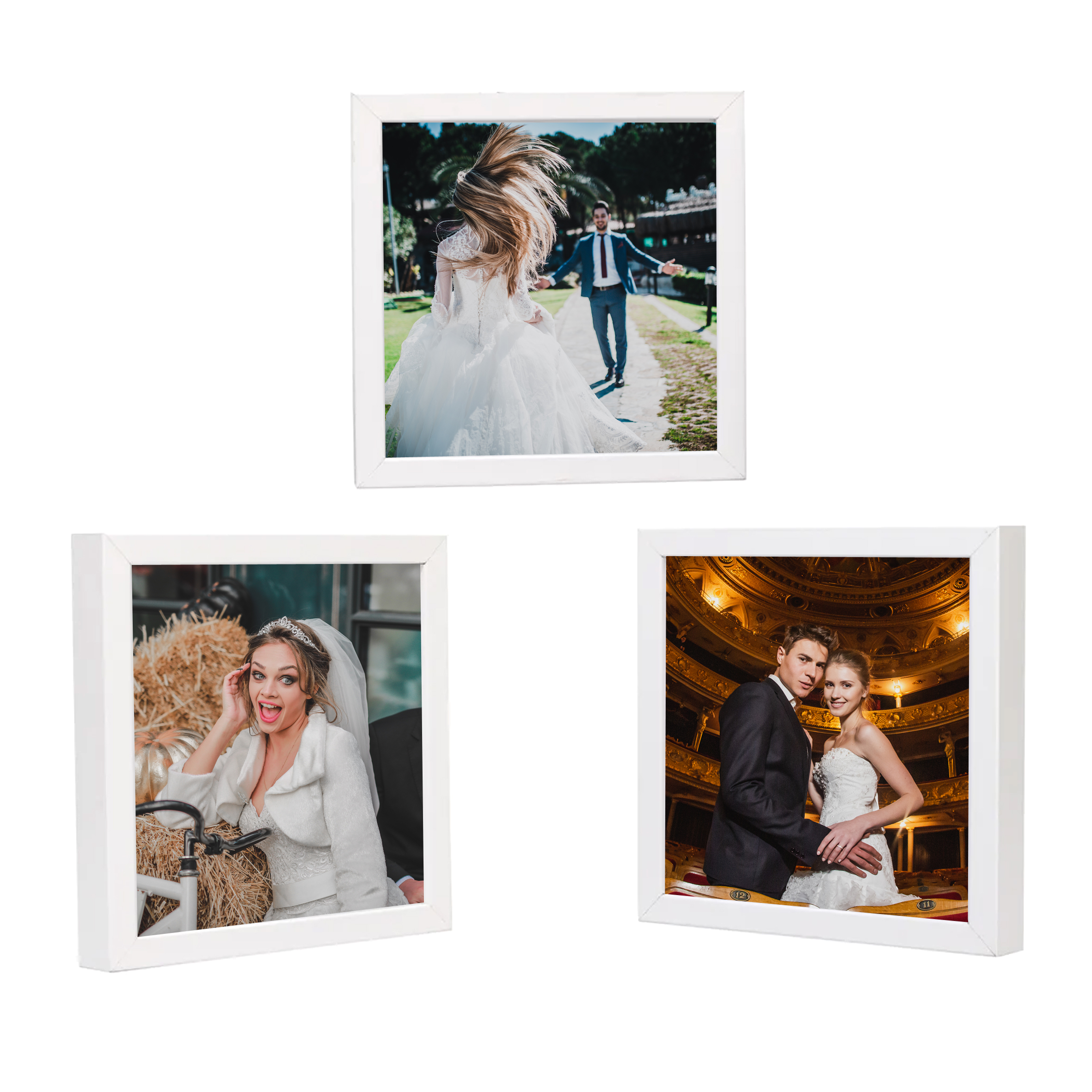 25x25 Lüx Çerçeve (3 Adet) (Beyaz)