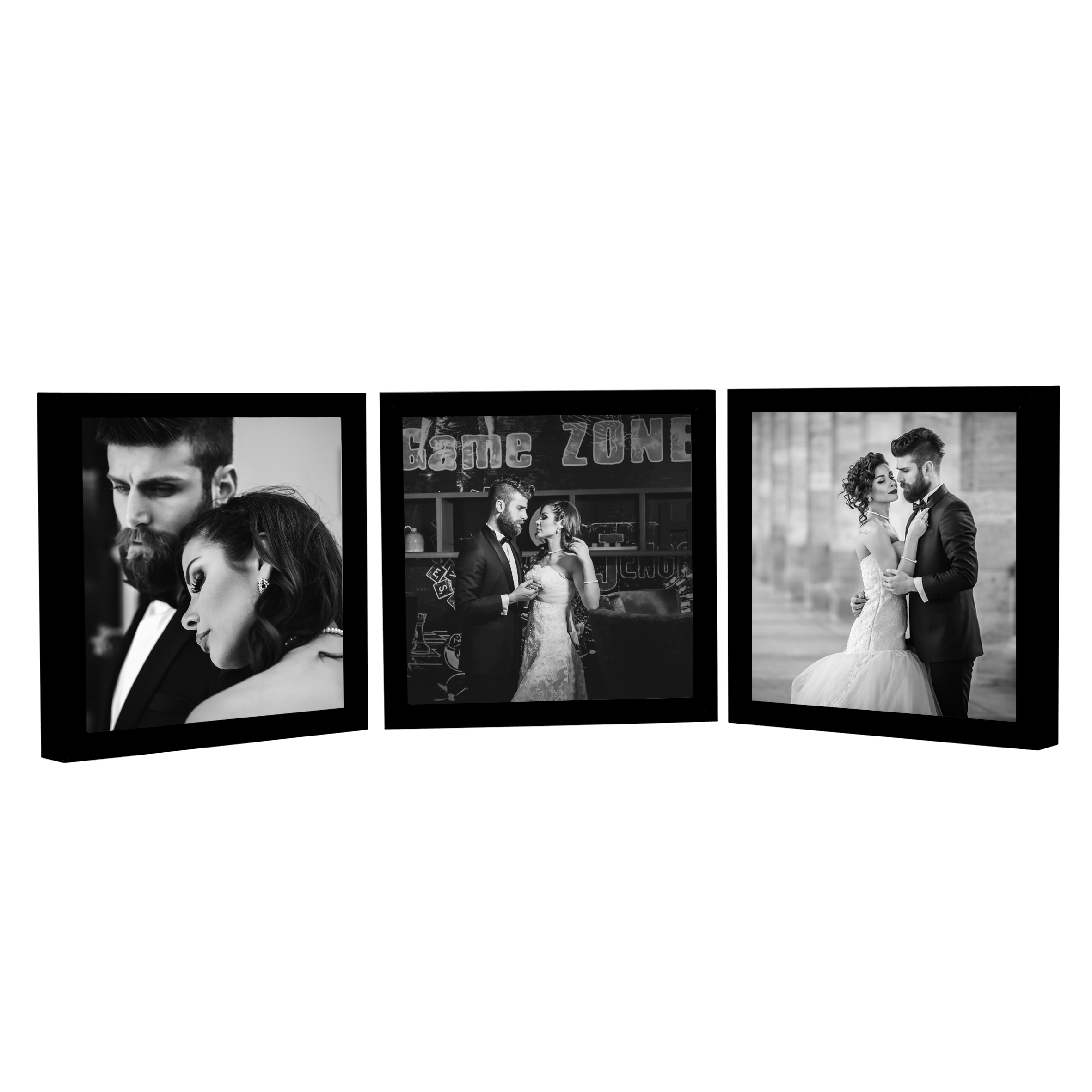 25x25 Lüx Çerçeve (3 Adet) (Siyah)